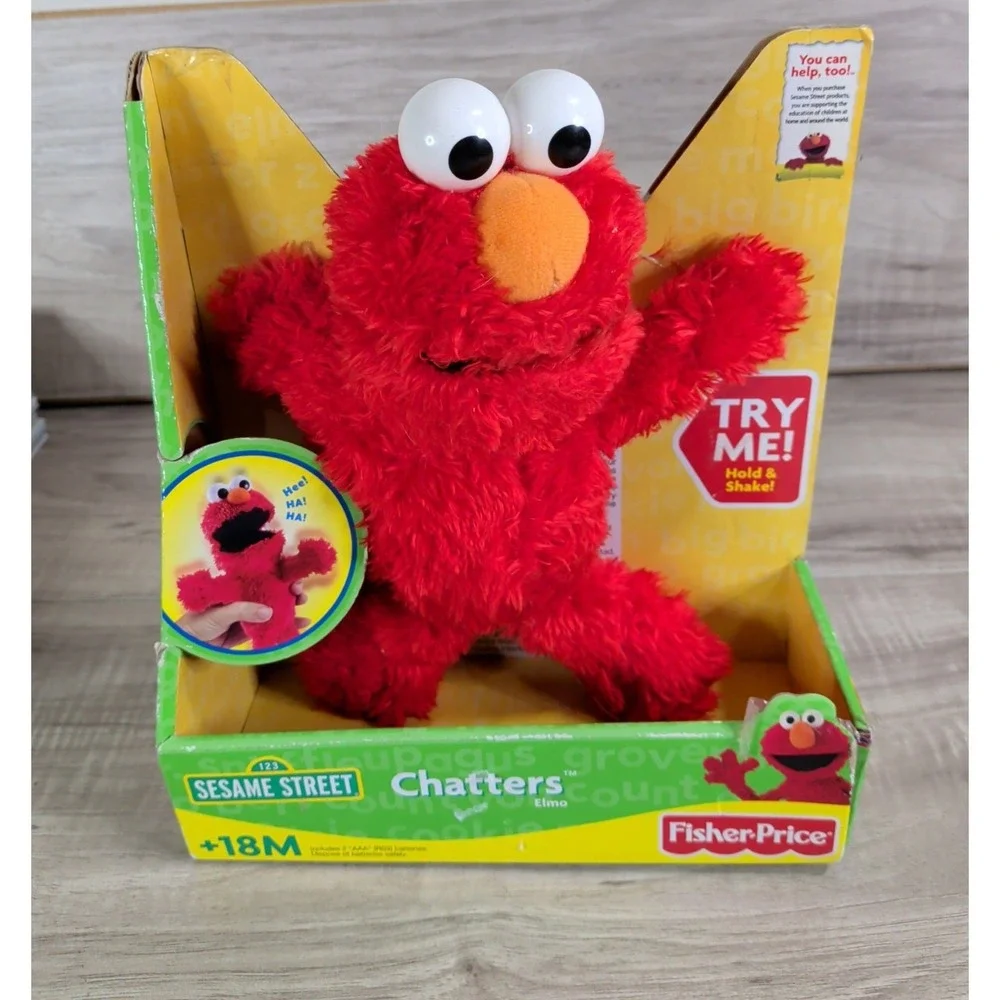 1 2 3 Sesame Street Chatters Elmo Fisher-Price Action Figure 